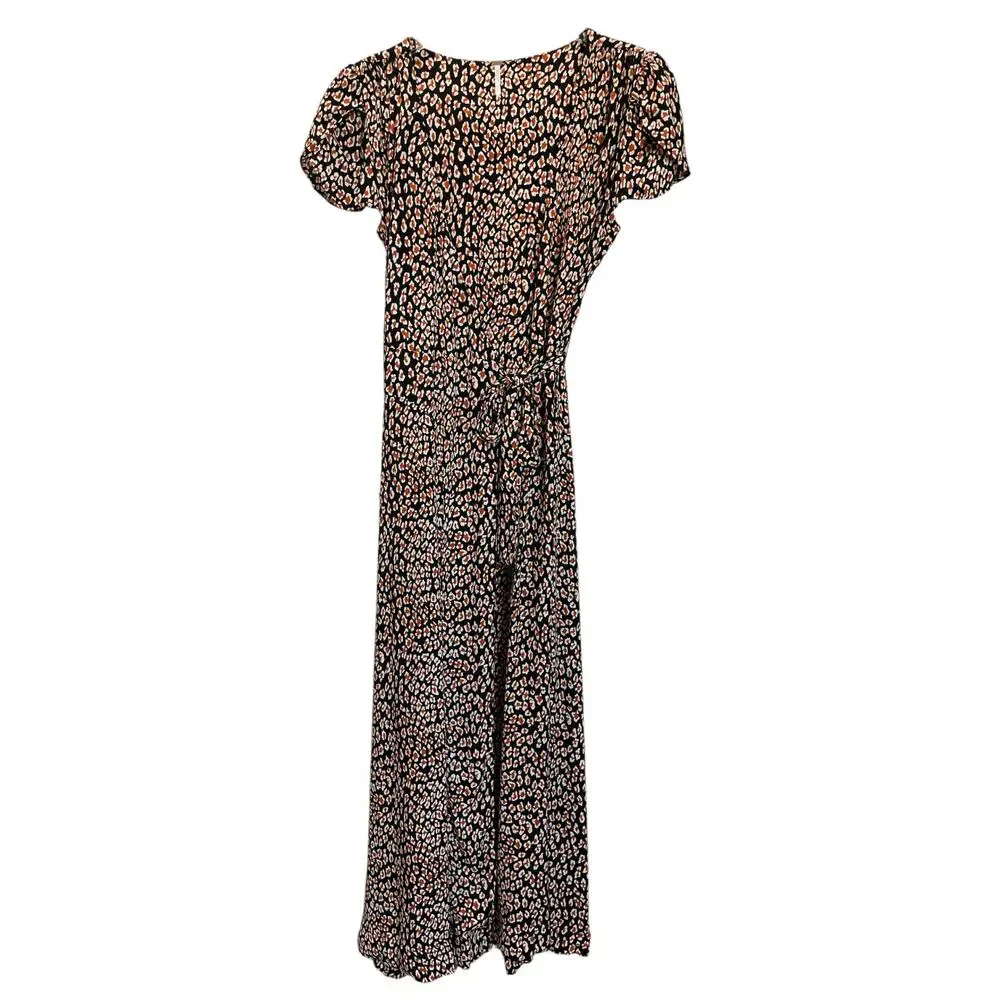 Free People Jess Wrap Dress Floral Midi Surplice Boho Small - Picture 12 of 12